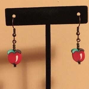Charming Red Apple Earrings